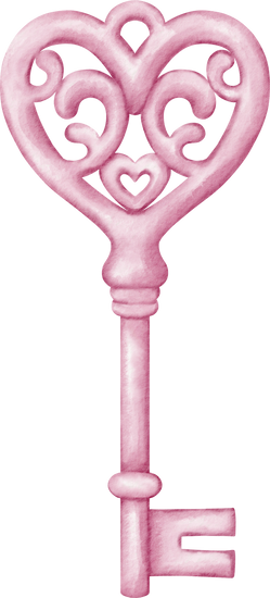 watercolor valentine key